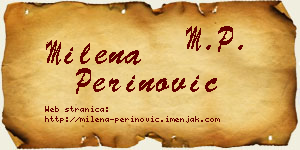Milena Perinović vizit kartica